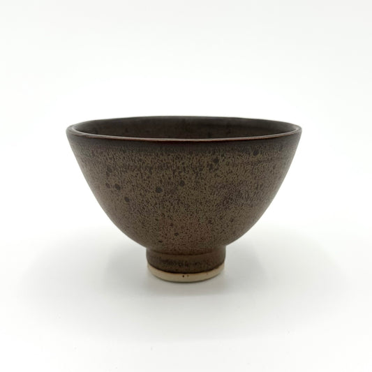 Serveringsskål Klack Liten, brun med lavaprickar