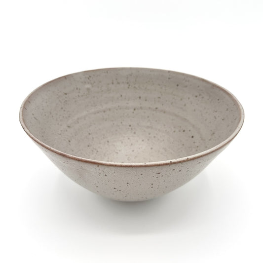 Serveringsskål Silhuett Stor, grå med lavaprickar
