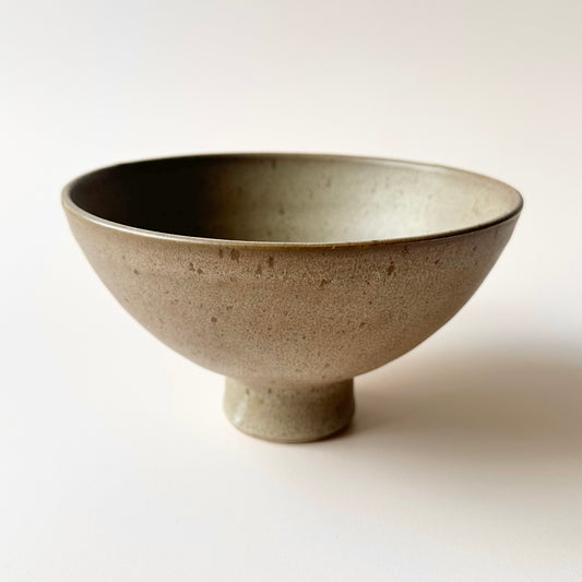 Serving bowl Klack Large, grey-brown with lava dots